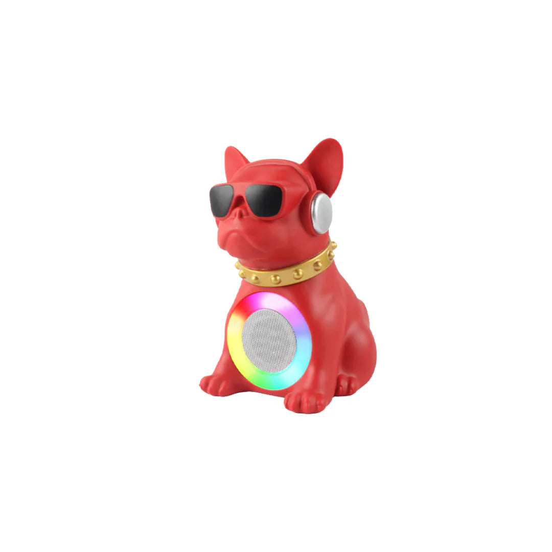 "Red medium dog-style Bluetooth speaker"