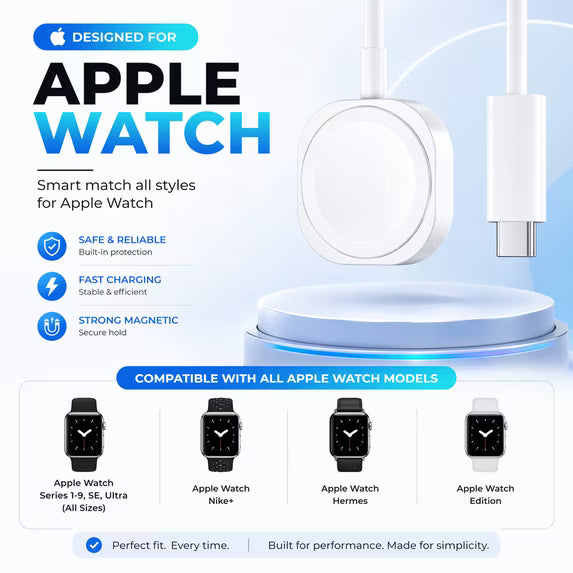 Electro Time Link iWatch Charging Cable - White
