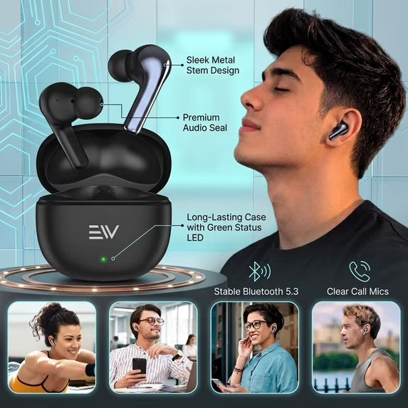 Electro Sonic ANC & ENC Wireless  Earbuds