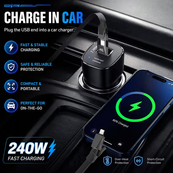 Electro 240W 4 in 1 Charging Cable