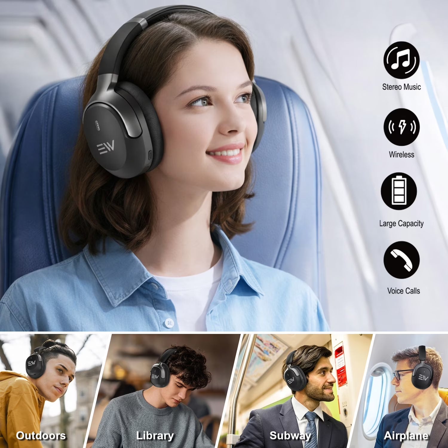Electro Bluetooth Headphones with ANC & ENC