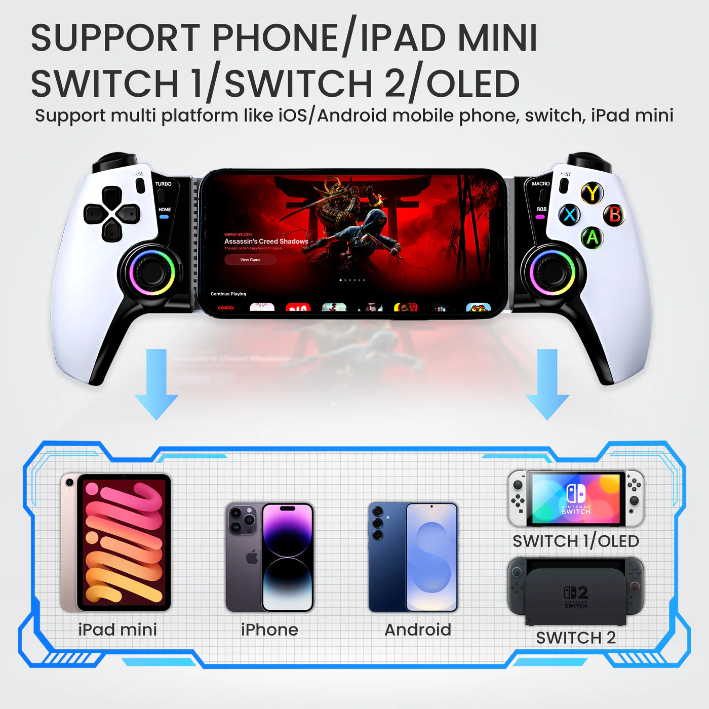 Electro wireless Bluetooth gaming controller
