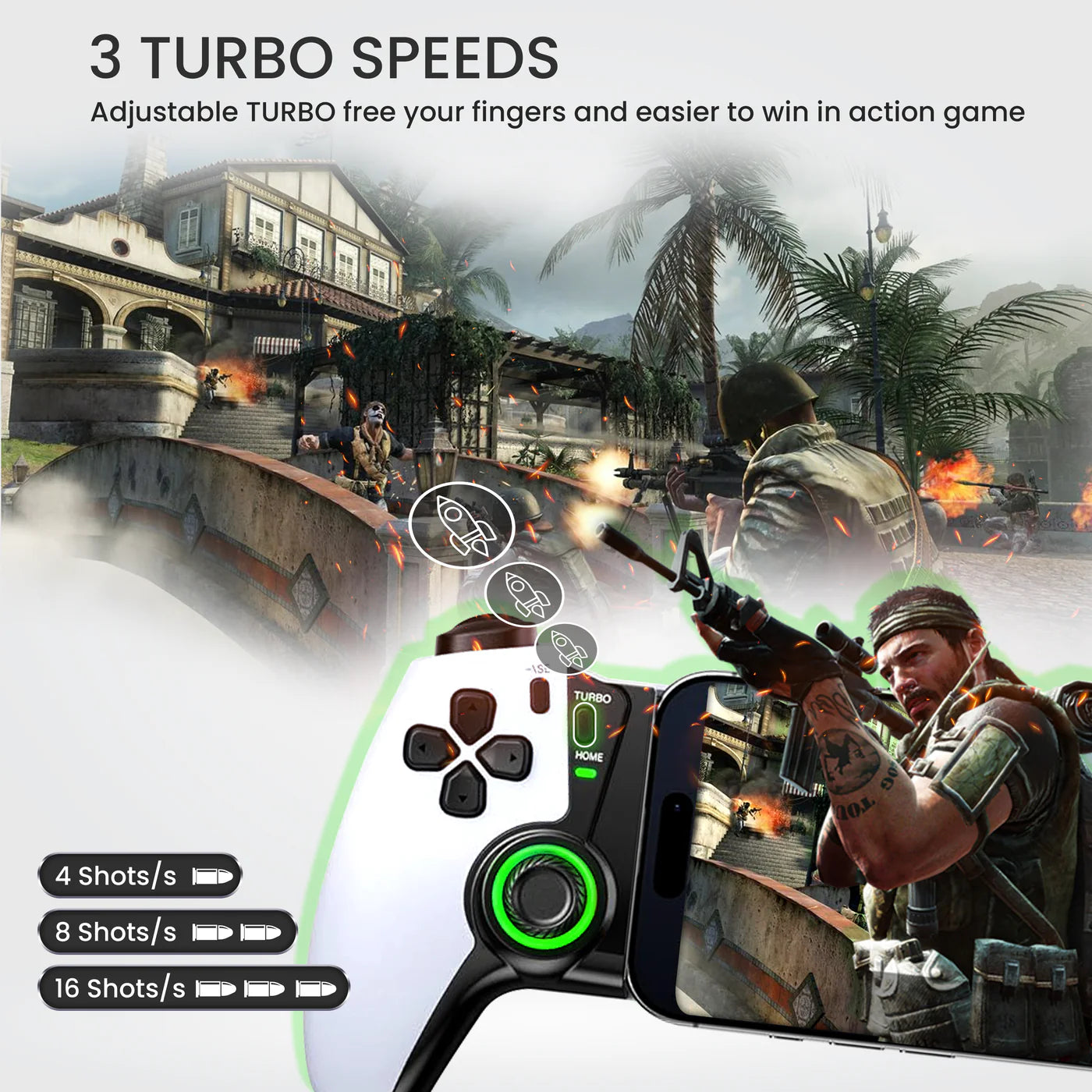 Electro wireless Bluetooth gaming controller
