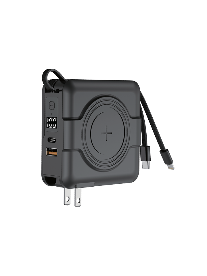 Electro – 10000 mAh Power Bank 5 In 1 Charging Hub – Black