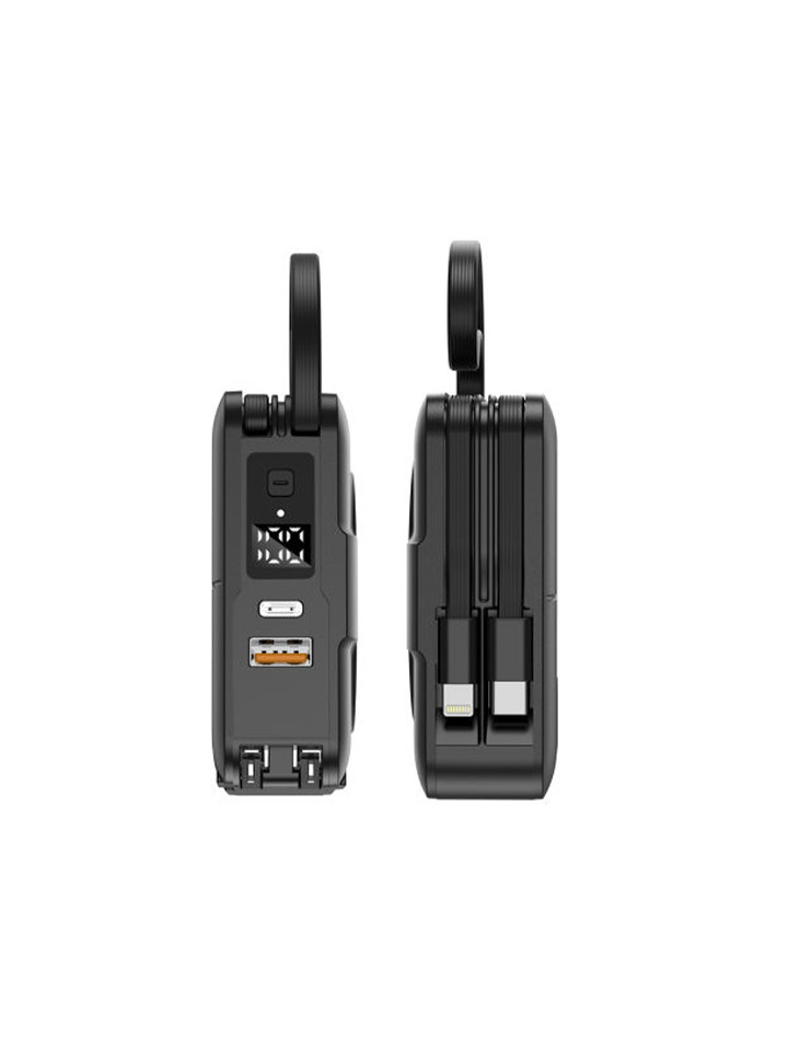 Electro – 10000 mAh Power Bank 5 In 1 Charging Hub – Black