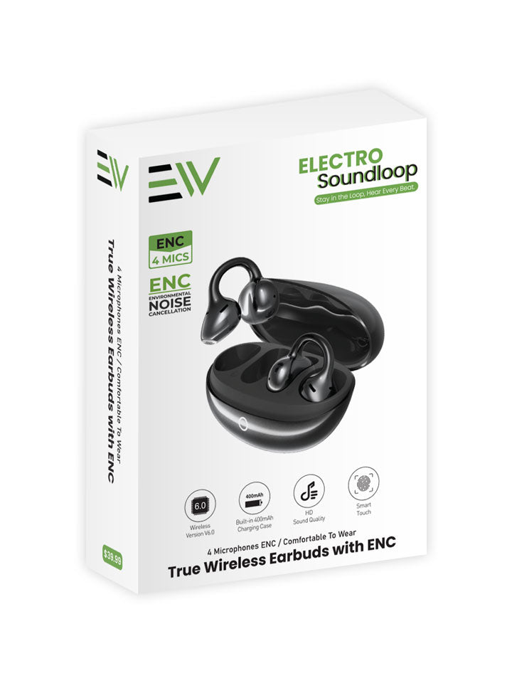 Electro Soundloop ENC with 4 Mics Bluetooth headset - Black