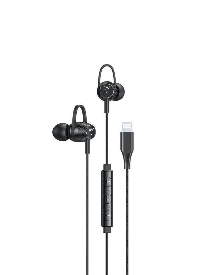 Electro Pure Tune In Ear Braided Wired Headset - Ligthning