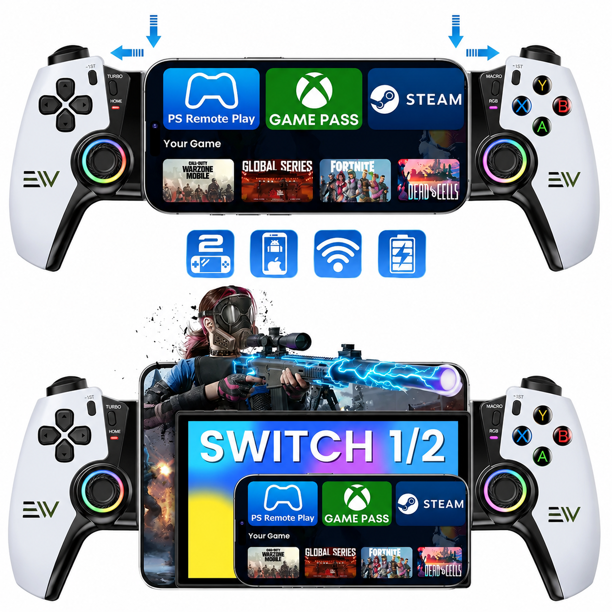 Electro Wireless Bluetooth Gaming Controller